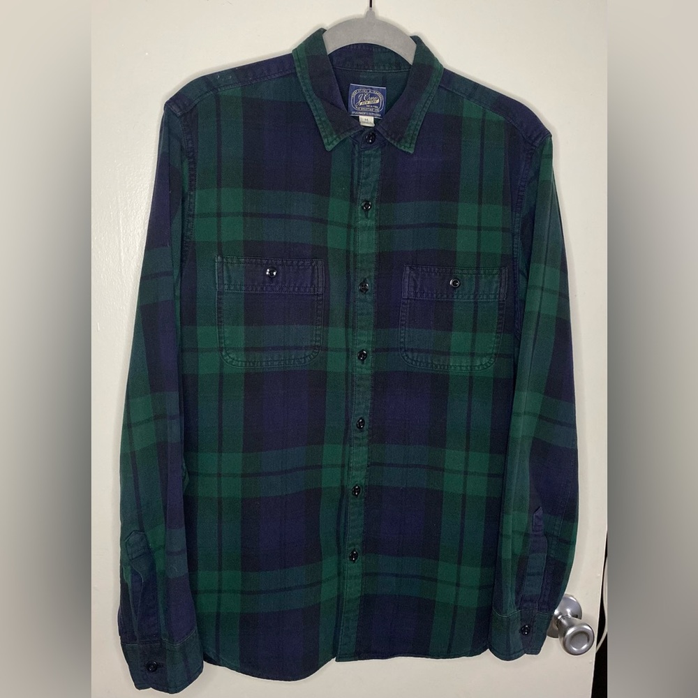 J. Crew Sportsman Outfitter Flannel Blue/Green M